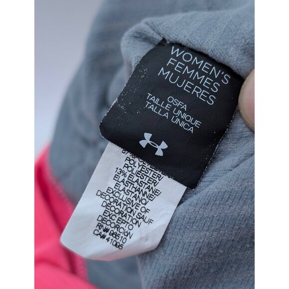 Under Armour Women’s Pink Fleece Warm Beanie Winter Hat OSFM Stretch Running - Picture 5 of 5